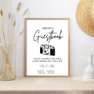 Modern minimalistisk Bröllop-fotobokssignatur för Poster