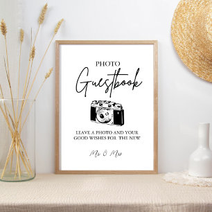Modern minimalistisk Bröllop-fotobokssignatur för Poster