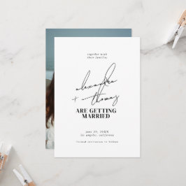 Modern minimalistisk Bröllop Inbjudningar