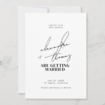 Modern minimalistisk Bröllop