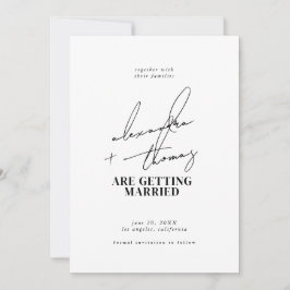 Modern minimalistisk Bröllop Inbjudningar