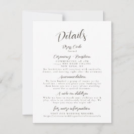 Modern minimalistisk Bröllop-informationshölje Inbjudningar