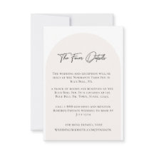 Modern minimalistisk Bröllop-informationshölje