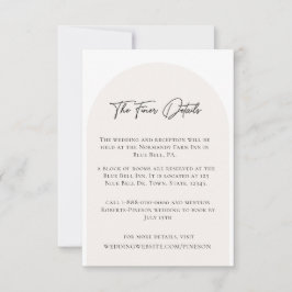 Modern minimalistisk Bröllop-informationshölje Inbjudningar