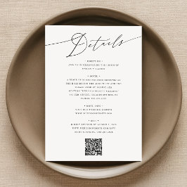 Modern minimalistisk Bröllop-informationshölje Inbjudningar