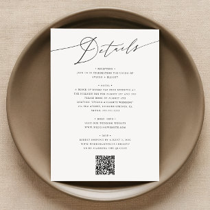 Modern minimalistisk Bröllop-informationshölje Inbjudningar