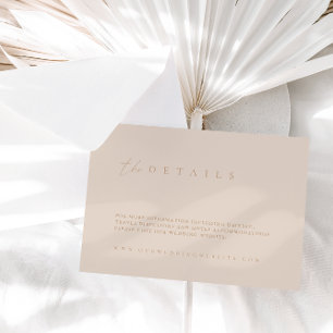 Modern minimalistisk Bröllop-informationshölje Tilläggskort
