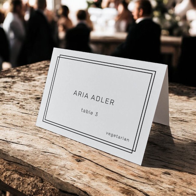 Modern minimalistisk Bröllop-kontoplan/AVERY Bordsnummer (Modern Minimalist Wedding Place Cards / AVERY)