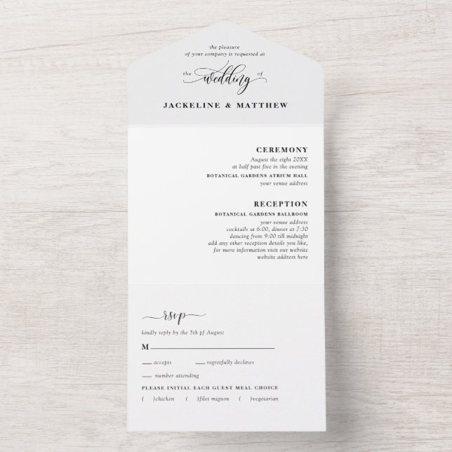 Modern minimalistisk Bröllop med högpresterande OS (Insida)
