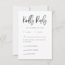 Modern minimalistisk Bröllop OSA med målval Kort