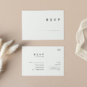 Modern minimalistisk Bröllop OSA-vykort Vykort