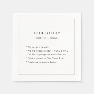 Modern minimalistisk Bröllop Pappersservett