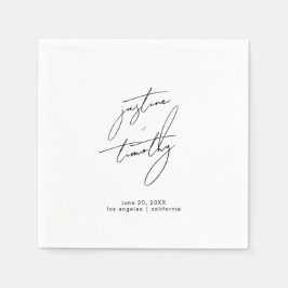 Modern minimalistisk Bröllop Pappersservett