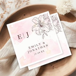 Modern minimalistisk Bröllop Pappersservett