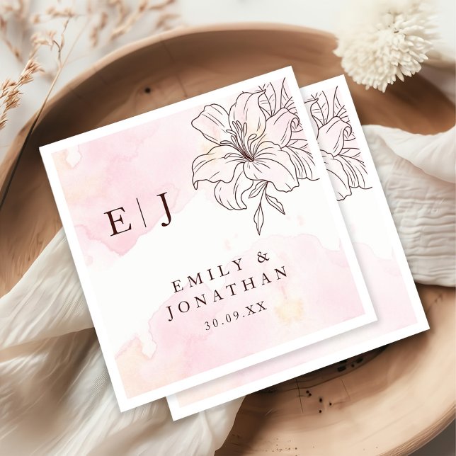 Modern minimalistisk Bröllop Pappersservett (Skapare uppladdad)