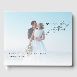 Modern minimalistisk Bröllop Photo Booth Guest Bok