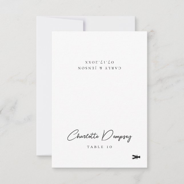 Modern minimalistisk Bröllop-platskort Inbjudningar (Framsida)