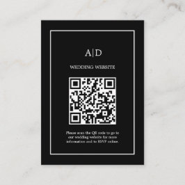 Modern minimalistisk Bröllop Qr-kod Bröllop Tilläggskort