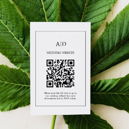Modern minimalistisk Bröllop Qr-kod Bröllop Tilläggskort