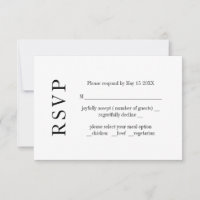 Modern Minimalistisk Bröllop RSVP-kort
