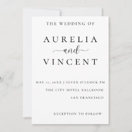 Modern Minimalistisk Bröllop-skriptkort Julkort