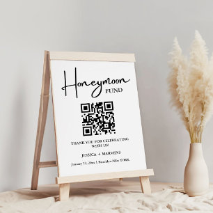 Modern minimalistisk bröllop-smekkod för smekmånad poster
