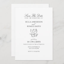 Modern minimalistisk bröllop