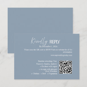Modern minimalistisk bröllops-RSVP-kort OSA Kort