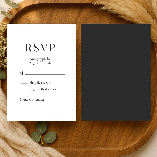 Modern Minimalistisk Bröllops-RSVP  OSA Kort (Skapare uppladdad)