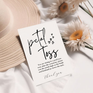 Modern minimalistisk bröllopsavsked Petal Toss-kor Inbjudningar