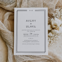 Modern minimalistisk bröllopsinbjudan/AVERY Suite
