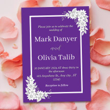 Modern, minimalistisk bröllopsinbjudan - enkel