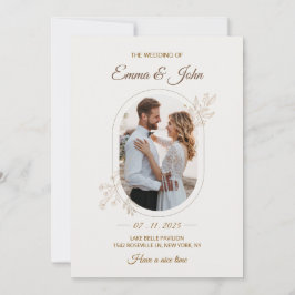 Modern minimalistisk bröllopsinbjudan inbjudningar