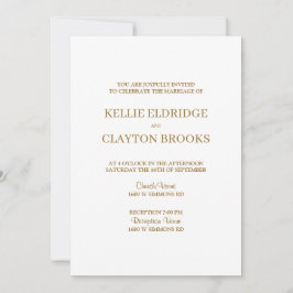 Modern minimalistisk bröllopsinbjudan inbjudningar