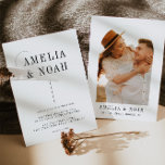 Modern minimalistisk bröllopsinbjudan inbjudningar<br><div class="desc">Den här moderna bröllopsinbjudningsmallen är perfekten att tillkännage din stora dag! Redigera alla ordalydelser för att göra så att den här contemporaryn sparar datumet helt och hållet.</div>