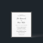 Modern minimalistisk bröllopsinbjudan med typograf<br><div class="desc">Denna design är en del av en tidlös minimalistisk svit för bröllopsinbjudningar med elegant scripttypografi i kombination med en klassisk serif-font i mjuk svart och vit. Denna moderna design omfattar enkelhet med en raffinerad layout, perfekt för par som söker underdriven sofistikering. Idealiskt för formella, moderna eller klassiska bröllop, säkerställer denna...</div>