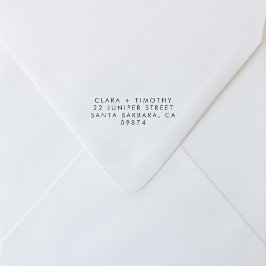 Modern Minimalistisk Bröllopsreturadress Självfärgande Stämpel