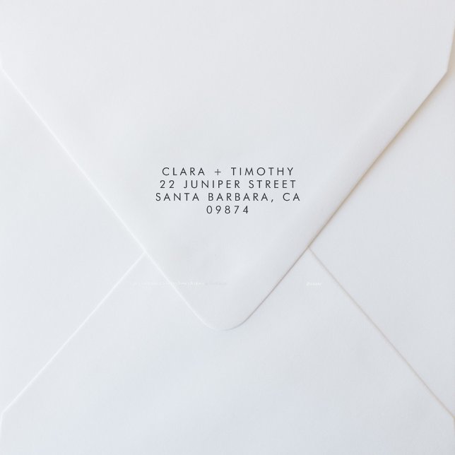 Modern Minimalistisk Bröllopsreturadress Självfärgande Stämpel (Skapare uppladdad)