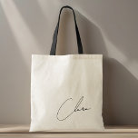 Modern Minimalistisk Brudtjänst Namn Tygkasse<br><div class="desc">Enkelhet möter sofistikering i vår Modern Minimalistisk Brudtjänst Namn Tote Bag. Designad för den moderna bruden som älskar en "mindre är mer" estetik, har denna väska ren typografi som sätter hennes namn i centrum. Perfekt för brudtjänstförslagslådor eller en minimalistisk möhippa, smälter denna mångsidiga canvasväska sömlöst in i vilken brölloppsfärgpalett som...</div>