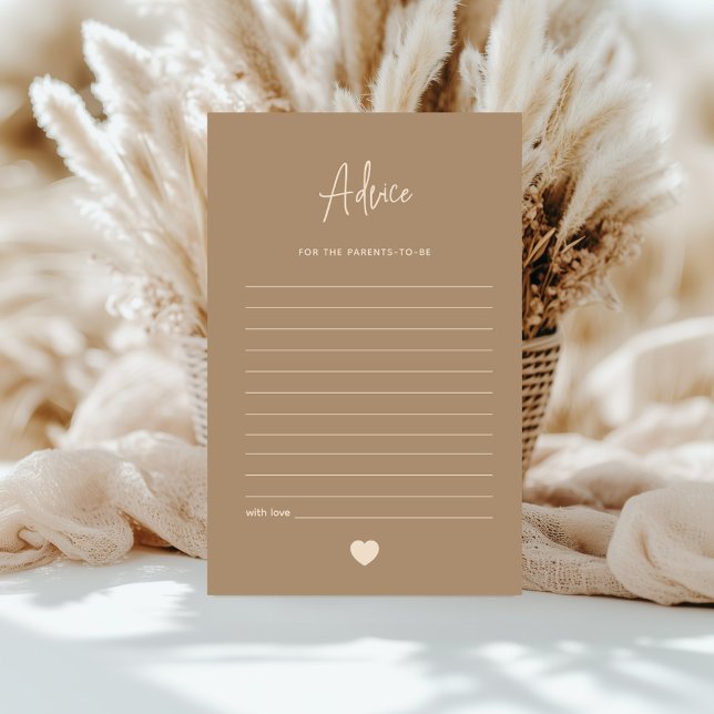 Modern minimalistisk Brun-Gender-talkort (Skapare uppladdad)