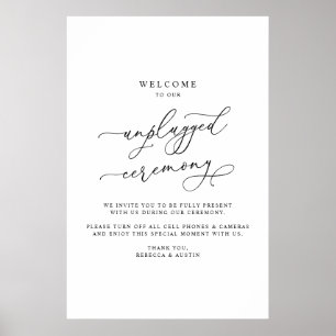 Modern minimalistisk Ceremoni i Bröllop utan plugg Poster