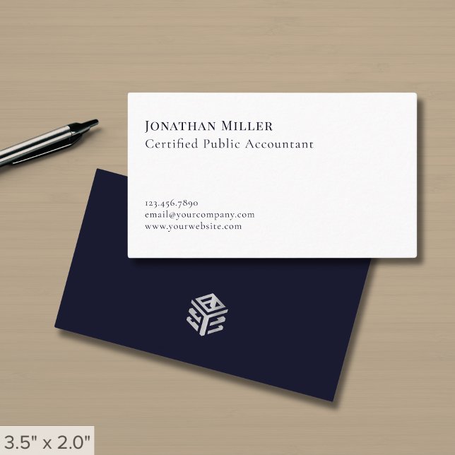 Modern Minimalistisk Certifierad Redovisningsekono Visitkort (Skapare uppladdad)