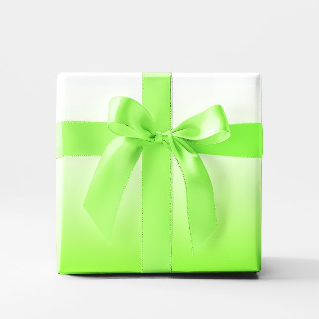 Modern Minimalistisk chartreuse till White Ombre Presentpapper (Modern Minimalist Chartreuse to White Ombre Wrapping Paper)