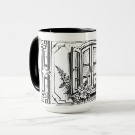 Modern Minimalistisk Chez Nous Vårt Hem Mugg