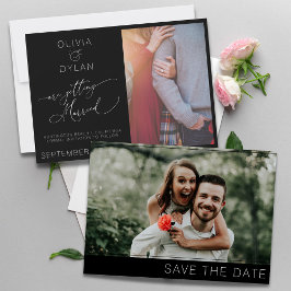 Modern minimalistisk chic 2 foto  spara datumet