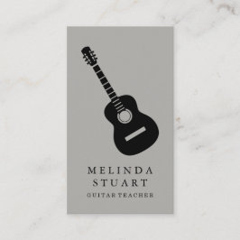 Modern minimalistisk Chic Musician Guitar Teacher Visitkort