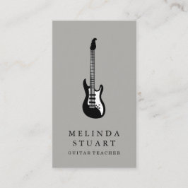 Modern minimalistisk Chic Musician Guitar Teacher Visitkort