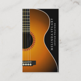 Modern minimalistisk Chic Musician Guitar Teacher Visitkort