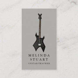 Modern minimalistisk Chic Musician Guitar Teacher Visitkort