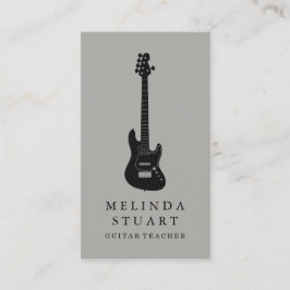 Modern minimalistisk Chic Musician Guitar Teacher Visitkort